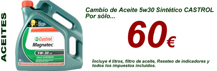 Aceite 5w30 castrol gtx por solo 60 euros