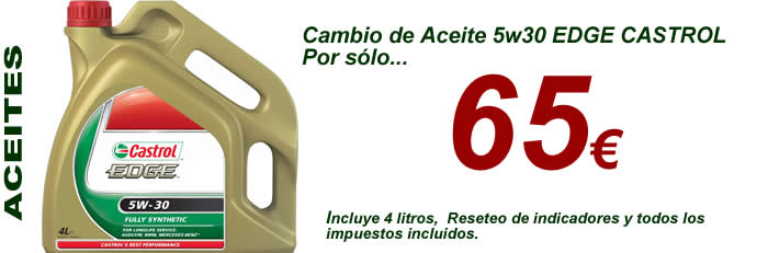 Aceite 5w30 castrol edge por solo 79 euros